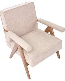 Poltrona EVJE Lino sintetico Beige