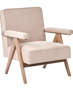 Poltrona EVJE Lino sintetico Beige