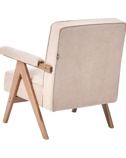 Poltrona EVJE Lino sintetico Beige