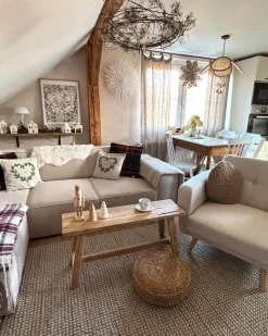 Poltrona FLORLI Tessuto Beige chiaro