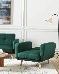 Poltrona FLORLI Tessuto Verde scuro