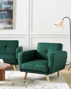 Poltrona FLORLI Tessuto Verde scuro