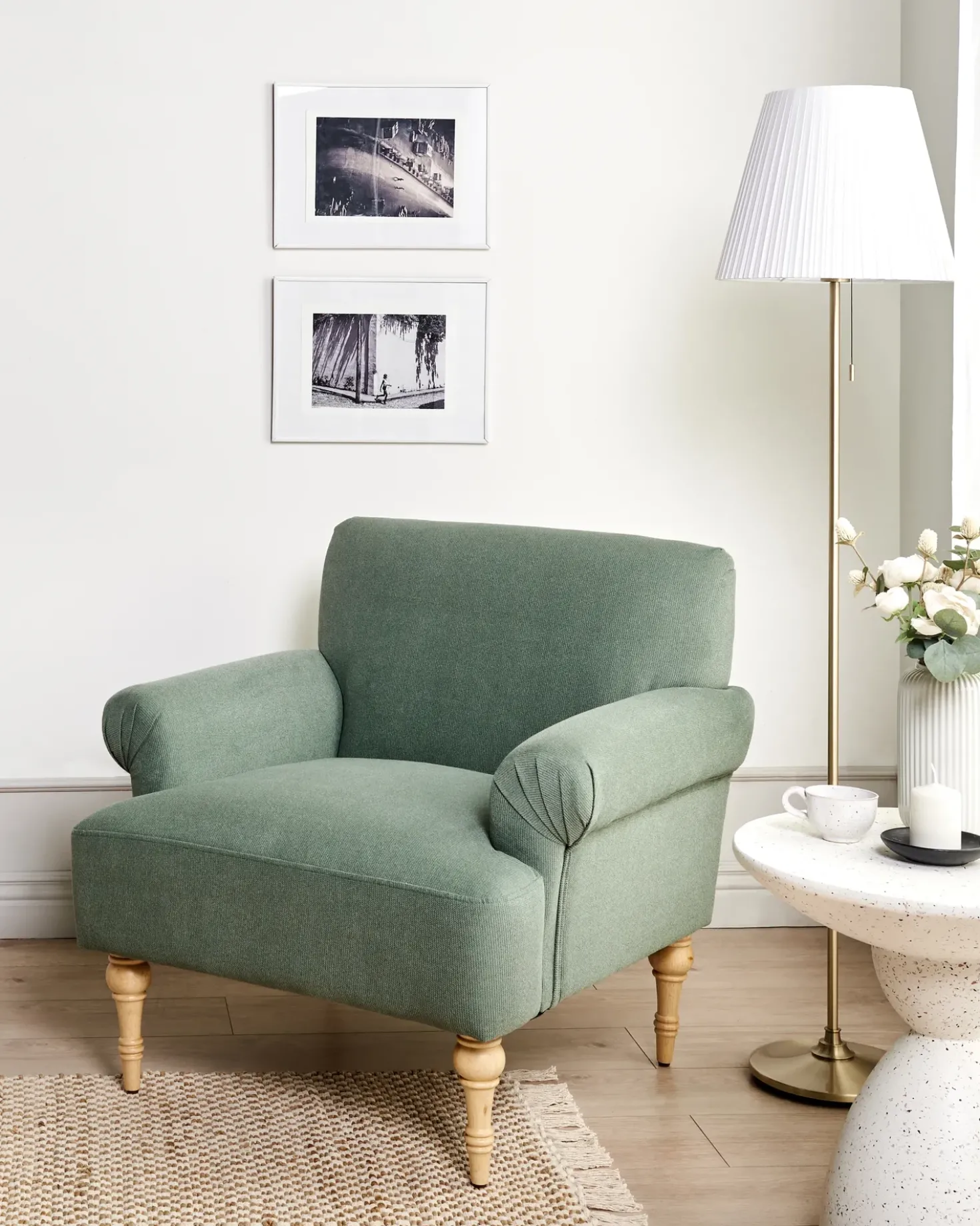 Poltrona FREDROS Tessuto Verde chiaro
