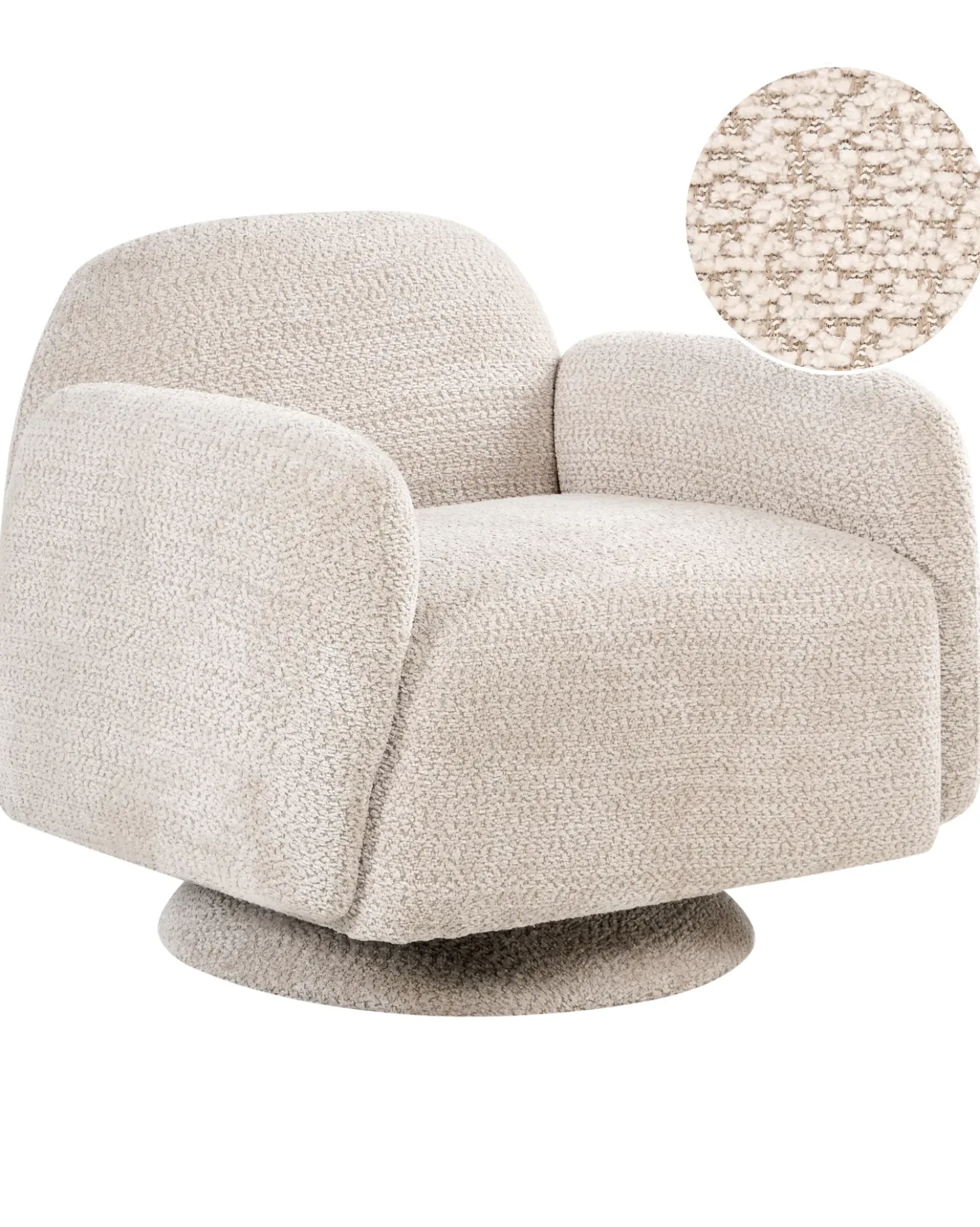Poltrona girevole AAPUA Tessuto Beige