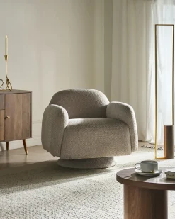 Poltrona girevole AAPUA Tessuto Beige