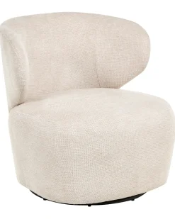 Poltrona girevole ALVDAL Tessuto Beige