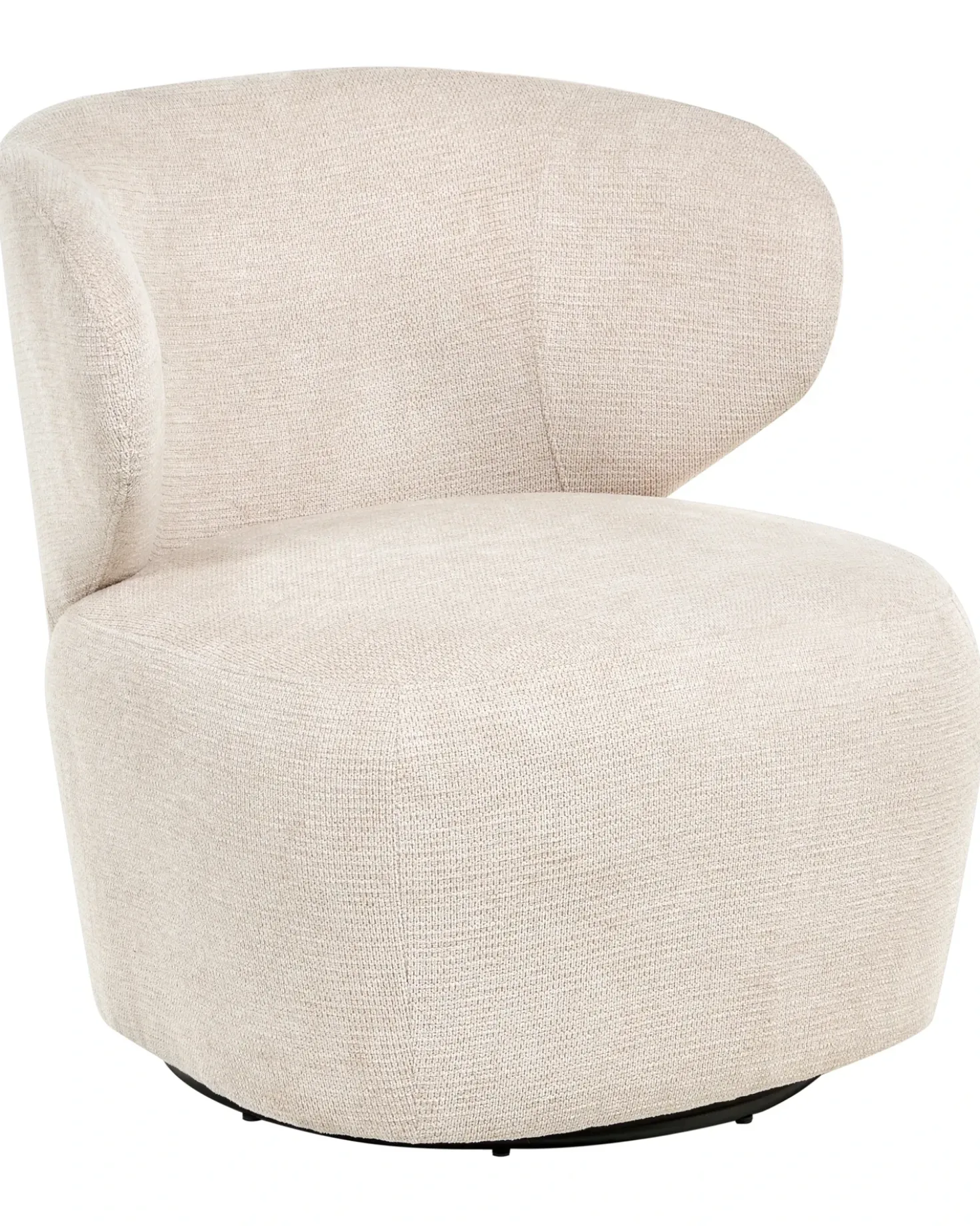 Poltrona girevole ALVDAL Tessuto Beige