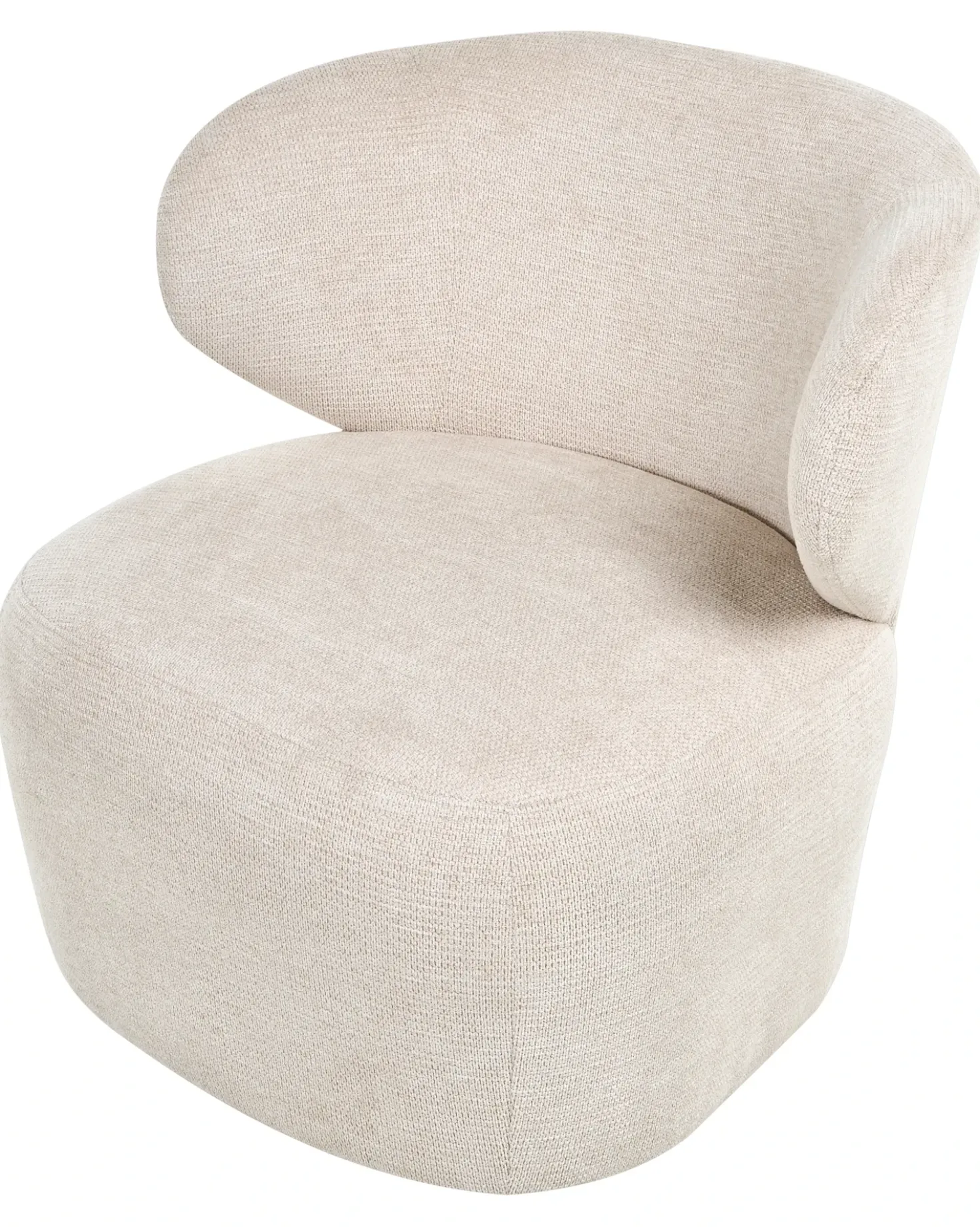 Poltrona girevole ALVDAL Tessuto Beige