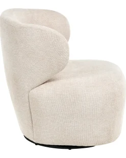 Poltrona girevole ALVDAL Tessuto Beige