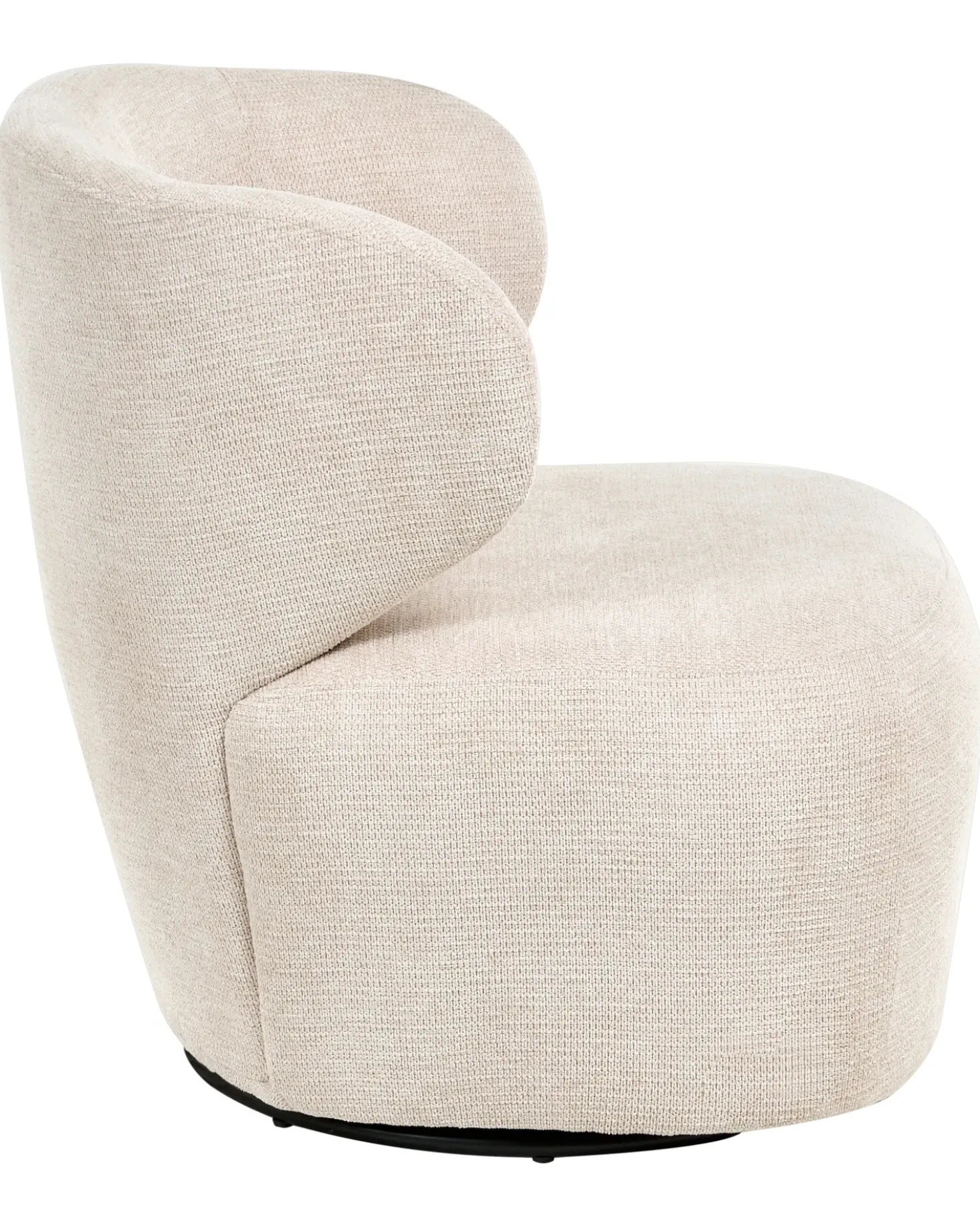 Poltrona girevole ALVDAL Tessuto Beige