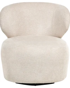 Poltrona girevole ALVDAL Tessuto Beige