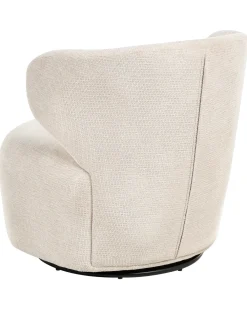 Poltrona girevole ALVDAL Tessuto Beige