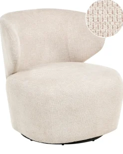 Poltrona girevole ALVDAL Tessuto Beige