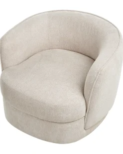 Poltrona girevole ANDALEN Tessuto Beige chiaro