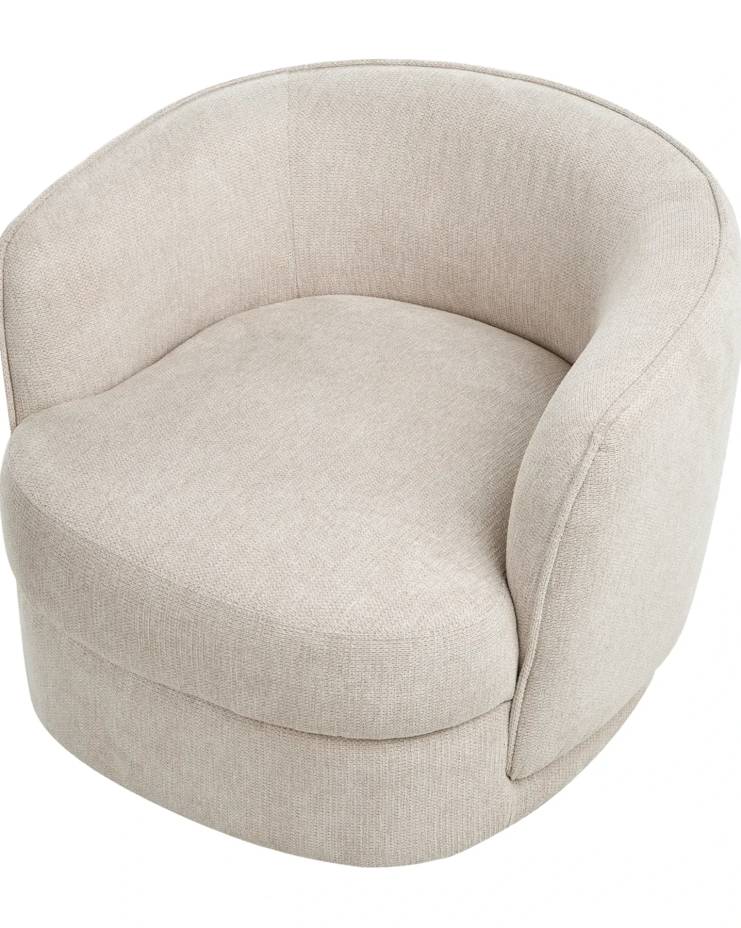 Poltrona girevole ANDALEN Tessuto Beige chiaro