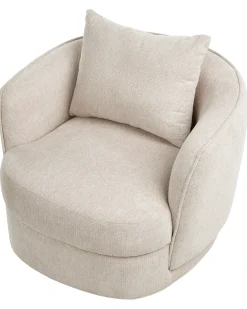 Poltrona girevole ANDALEN Tessuto Beige chiaro