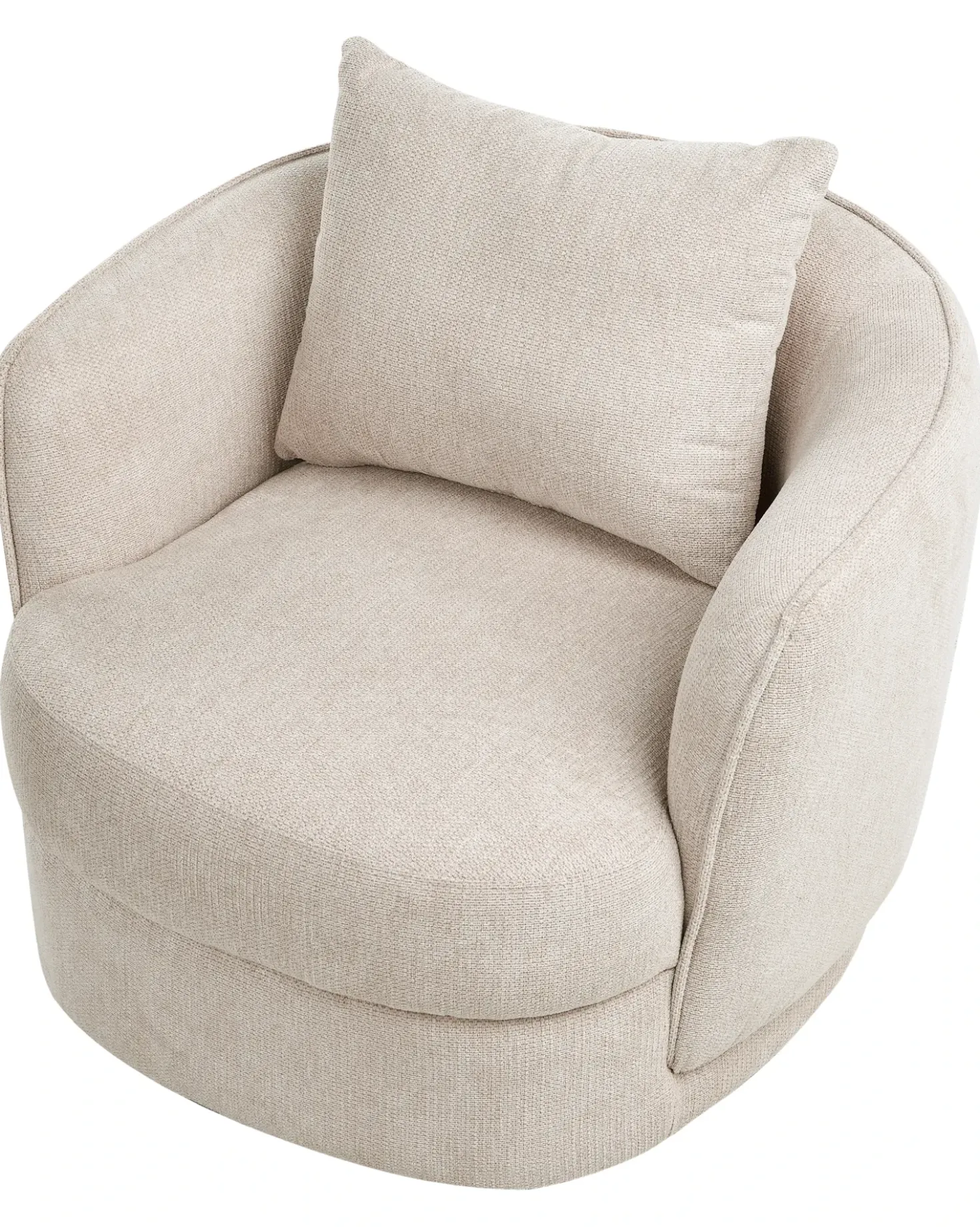 Poltrona girevole ANDALEN Tessuto Beige chiaro
