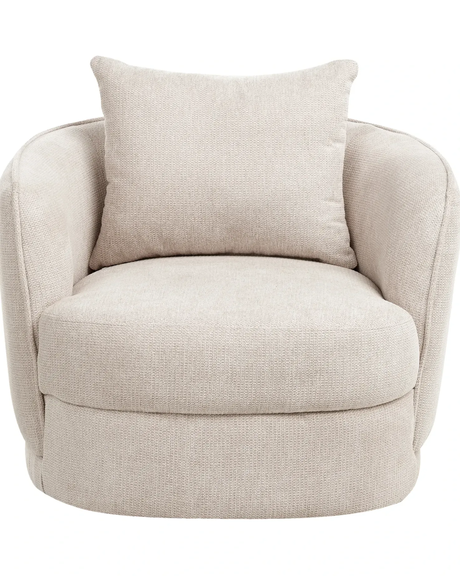 Poltrona girevole ANDALEN Tessuto Beige chiaro