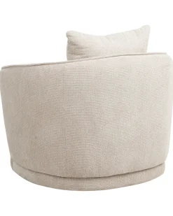 Poltrona girevole ANDALEN Tessuto Beige chiaro