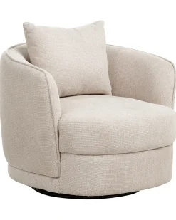 Poltrona girevole ANDALEN Tessuto Beige chiaro