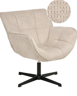 Poltrona girevole AUMA Tessuto Beige