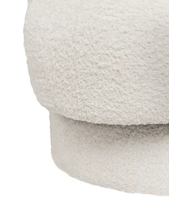 Poltrona girevole AYLO Bouclé Bianco sporco