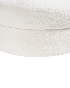 Poltrona girevole DALBY Bouclé Bianco