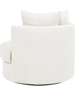 Poltrona girevole DALBY Tessuto Beige chiaro