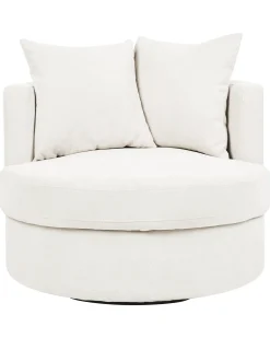 Poltrona girevole DALBY Tessuto Beige chiaro