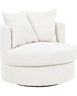Poltrona girevole DALBY Tessuto Beige chiaro