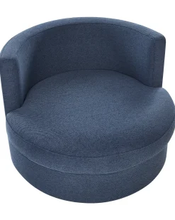 Poltrona girevole DALBY Tessuto Blu scuro