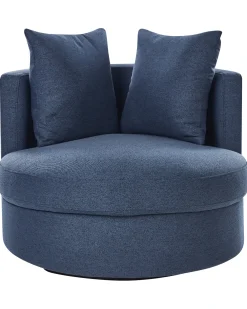 Poltrona girevole DALBY Tessuto Blu scuro