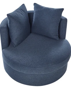 Poltrona girevole DALBY Tessuto Blu scuro