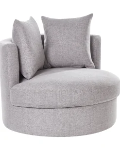 Poltrona girevole DALBY Tessuto Grigio chiaro