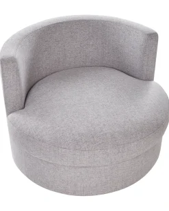 Poltrona girevole DALBY Tessuto Grigio chiaro