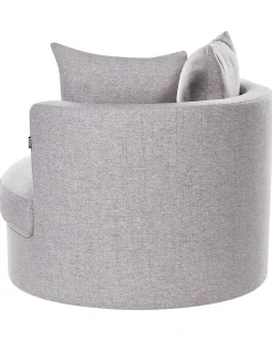 Poltrona girevole DALBY Tessuto Grigio chiaro