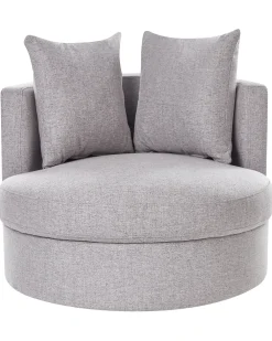 Poltrona girevole DALBY Tessuto Grigio chiaro
