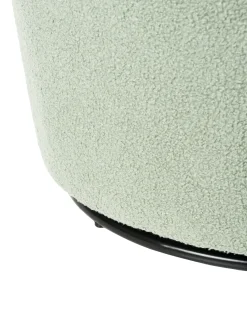 Poltrona girevole DAVIK Bouclé Verde chiaro