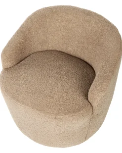 Poltrona girevole DAVIK Bouclé Tortora
