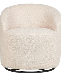 Poltrona girevole DAVIK Bouclé Beige