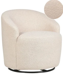 Poltrona girevole DAVIK Bouclé Beige