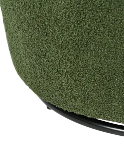 Poltrona girevole DAVIK Bouclé Verde scuro