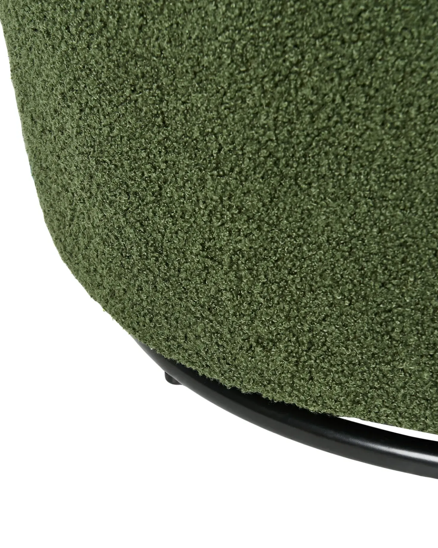 Poltrona girevole DAVIK Bouclé Verde scuro