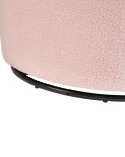 Poltrona girevole DAVIK Bouclé Rosa pastello