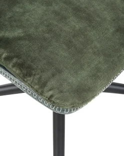 Poltrona girevole EIDE con poggiapiedi Velluto Verde scuro