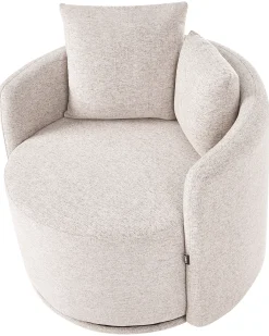 Poltrona girevole ENNORA Tessuto Beige