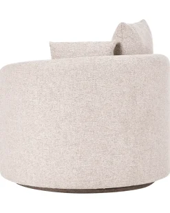Poltrona girevole ENNORA Tessuto Beige