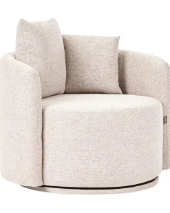 Poltrona girevole ENNORA Tessuto Beige