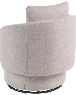 Poltrona girevole HORSENS con contenitore Tessuto Beige