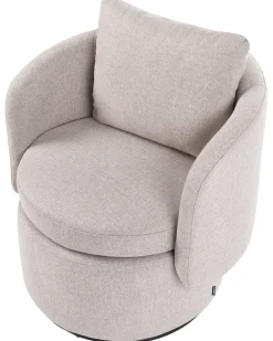 Poltrona girevole HORSENS con contenitore Tessuto Beige